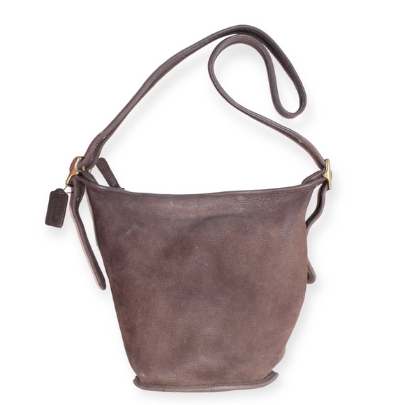 Vintage Coach #4952 Helen’s Legacy Nubuc Leather Bucket Cross Body Shoulder Bag - Picture 4 of 16